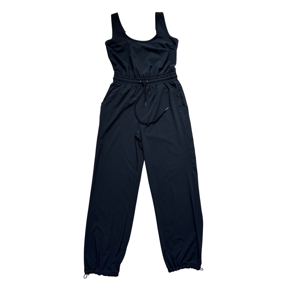 Abercrombie & Fitch Women Traveler Jumpsuit Black Small Activewear Jogger Pocket